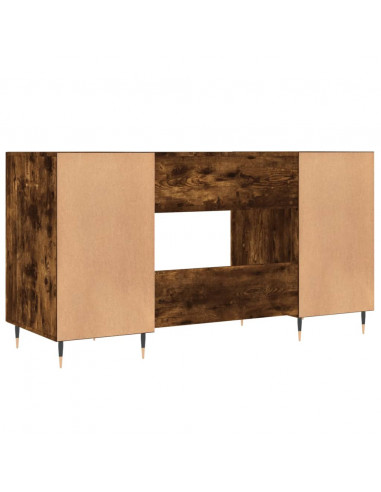 Scrivania Rovere Fumo 140x50x75 cm in Legno Multistrato