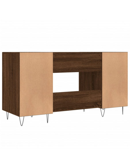 Scrivania Rovere Marrone 140x50x75 cm in Legno Multistrato