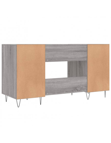 Scrivania Grigio Sonoma 140x50x75 cm in Legno Multistrato