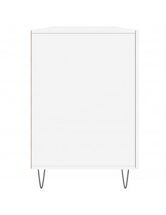 Scrivania Bianca 140x50x75 cm in Legno Multistrato 2