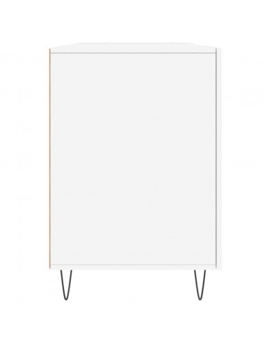 Scrivania Bianca 140x50x75 cm in Legno Multistrato