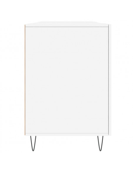 Scrivania Bianca 140x50x75 cm in Legno Multistrato