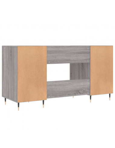 Scrivania Grigio Sonoma 140x50x75 cm in Legno Multistrato