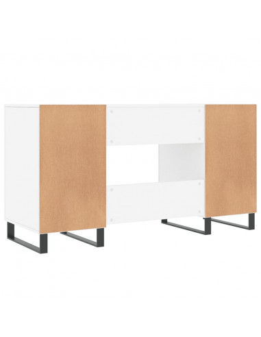 Scrivania Bianca 140x50x75 cm in Legno Multistrato