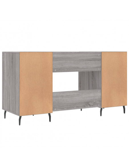 Scrivania Grigio Sonoma 140x50x75 cm in Legno Multistrato