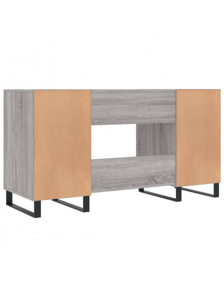 Scrivania Grigio Sonoma 140x50x75 cm in Legno Multistrato