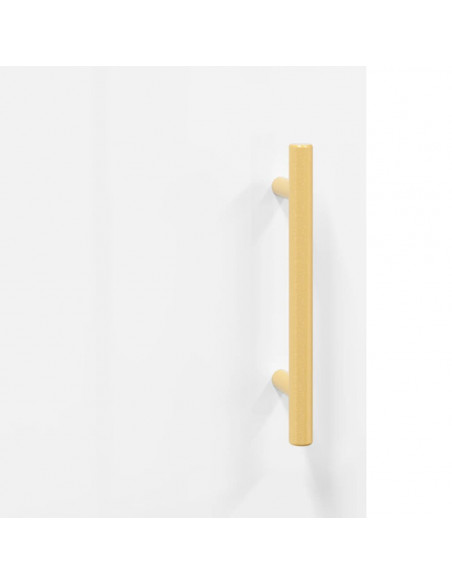 Scrivania Bianco Lucido 140x50x75 cm in Legno Multistrato