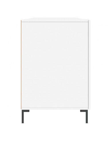 Scrivania Bianca 140x50x75 cm in Legno Multistrato