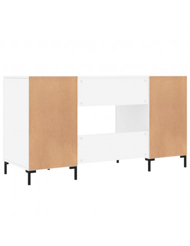 Scrivania Bianca 140x50x75 cm in Legno Multistrato