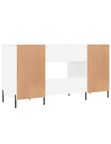 Scrivania Bianca 140x50x75 cm in Legno Multistrato
