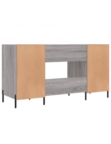 Scrivania Grigio Sonoma 140x50x75 cm in Legno Multistrato