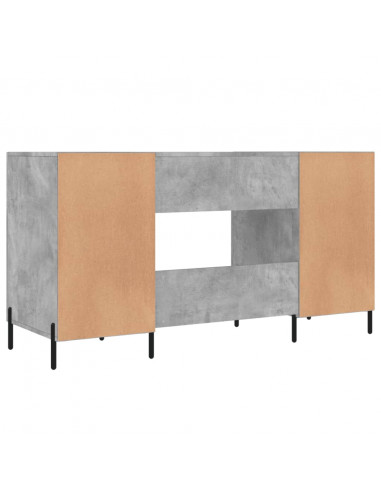 Scrivania Grigio Cemento 140x50x75 cm in Legno Multistrato