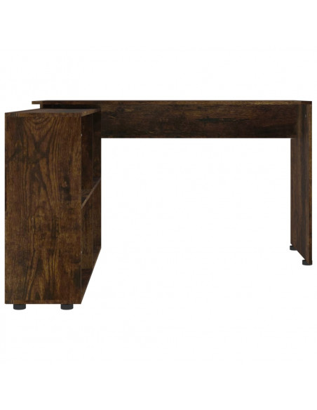 Scrivania ad Angolo Rovere Fumo in Legno Multistrato