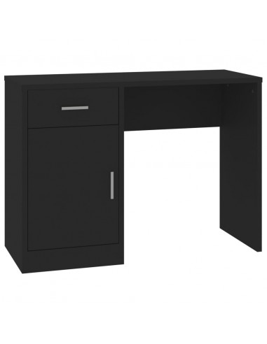 Scrivania Cassetto Nero 100x40x73cm Legno Multistrato