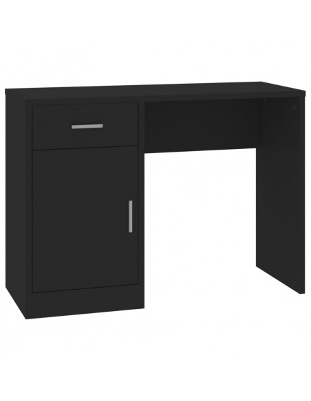 Scrivania Cassetto Nero 100x40x73cm Legno Multistrato