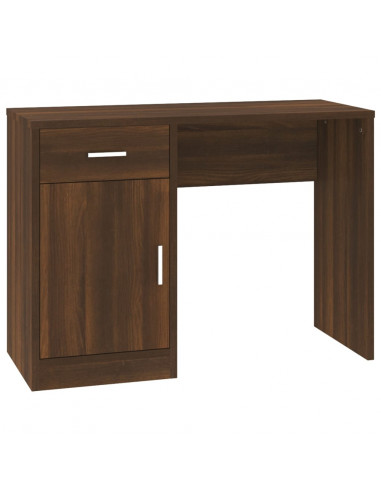 Scrivania Cassetto rovere marrone 100x40x73cm Legno Multistrato