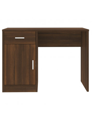 Scrivania Cassetto rovere marrone 100x40x73cm Legno Multistrato