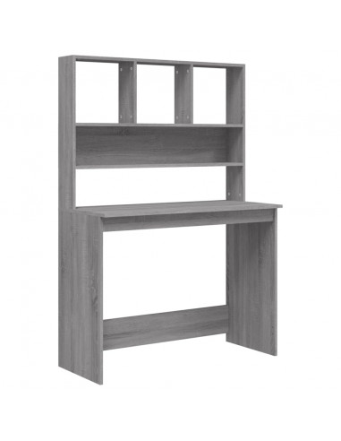 Scrivania Mensole Grigio Sonoma 102x45x148 cm Legno Multistrato