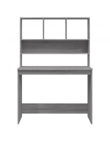 Scrivania Mensole Grigio Sonoma 102x45x148 cm Legno Multistrato