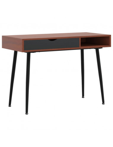 Scrivania con Cassetto Marrone 110x50x75 cm Legno Multistrato