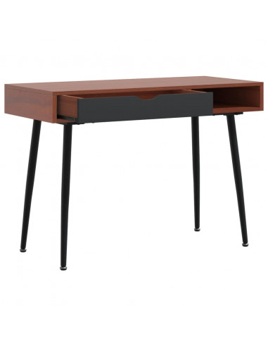 Scrivania con Cassetto Marrone 110x50x75 cm Legno Multistrato