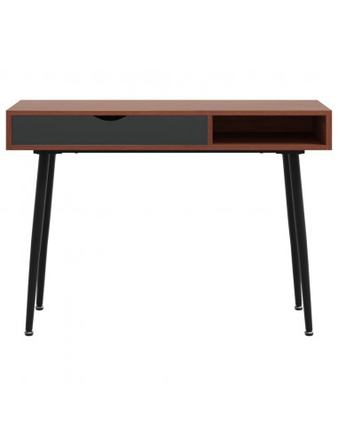 Scrivania con Cassetto Marrone 110x50x75 cm Legno Multistrato