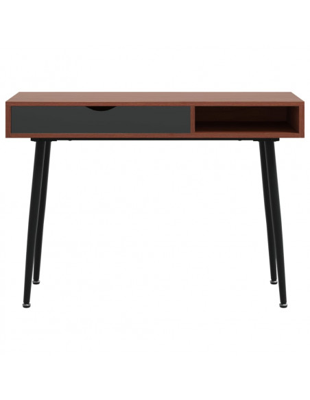 Scrivania con Cassetto Marrone 110x50x75 cm Legno Multistrato