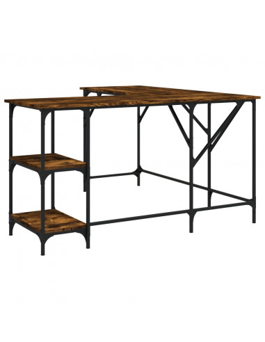 Scrivania Rovere Fumo 139x139x75 cm in Legno Multistrato