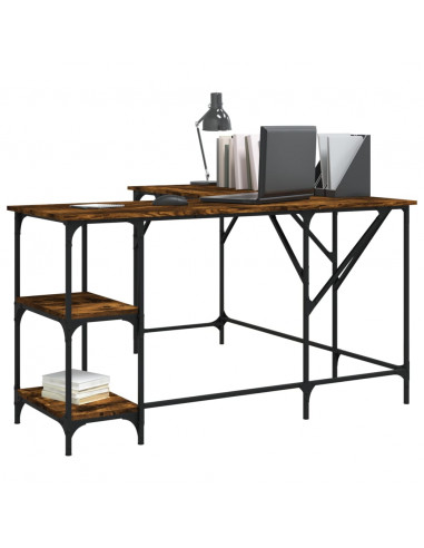 Scrivania Rovere Fumo 139x139x75 cm in Legno Multistrato