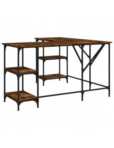 Scrivania Rovere Fumo 139x139x75 cm in Legno Multistrato