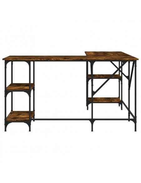 Scrivania Rovere Fumo 139x139x75 cm in Legno Multistrato