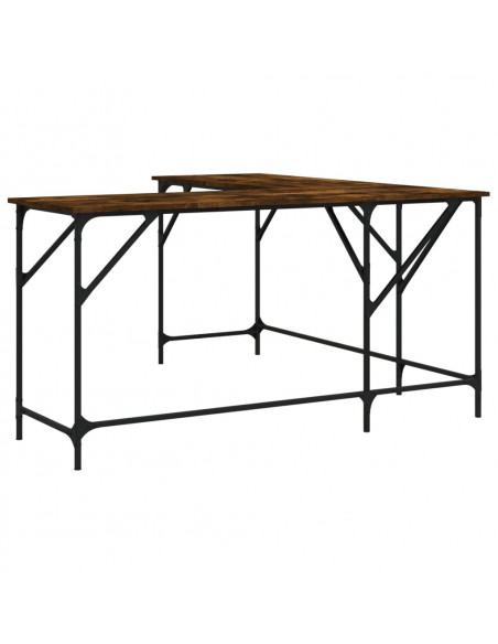 Scrivania Rovere Fumo 149x149x75 cm in Legno Multistrato