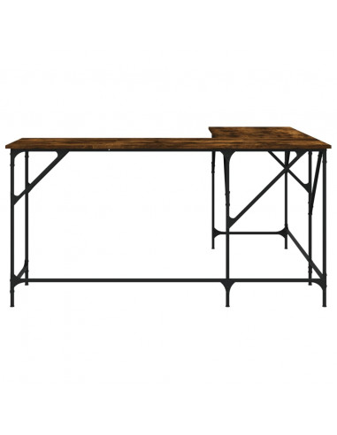 Scrivania Rovere Fumo 149x149x75 cm in Legno Multistrato