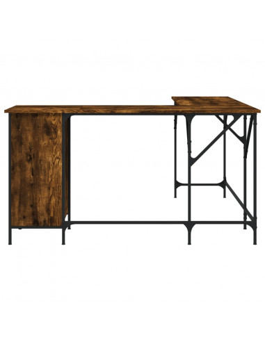 Scrivania Rovere Fumo 141x141x75 cm in Legno Multistrato