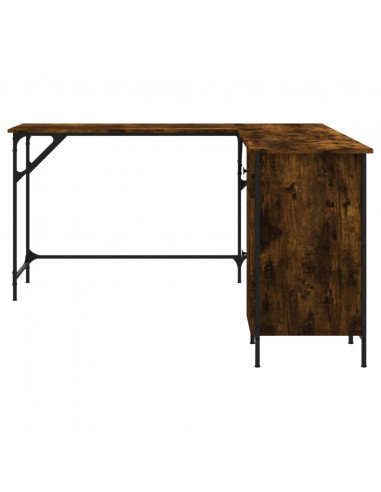 Scrivania Rovere Fumo 141x141x75 cm in Legno Multistrato