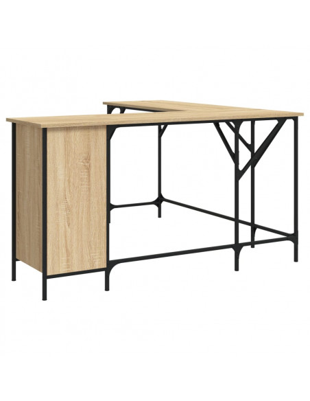 Scrivania Rovere Sonoma 141x141x75 cm in Legno Multistrato