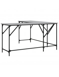 Scrivania Grigio Sonoma 149x149x75 cm in Legno Multistrato 2