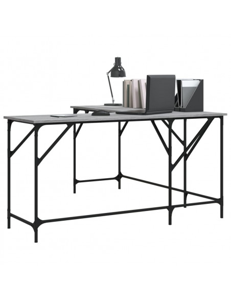 Scrivania Grigio Sonoma 149x149x75 cm in Legno Multistrato
