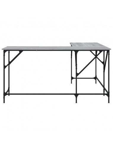 Scrivania Grigio Sonoma 149x149x75 cm in Legno Multistrato