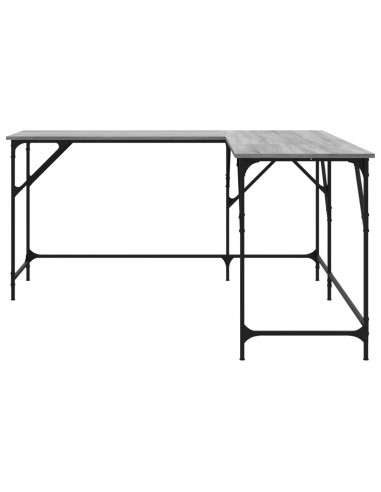 Scrivania Grigio Sonoma 149x149x75 cm in Legno Multistrato