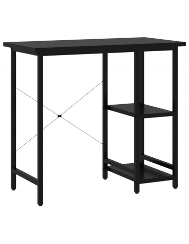 Scrivania per Computer Nera 80x40x72 cm in MDF e Metallo