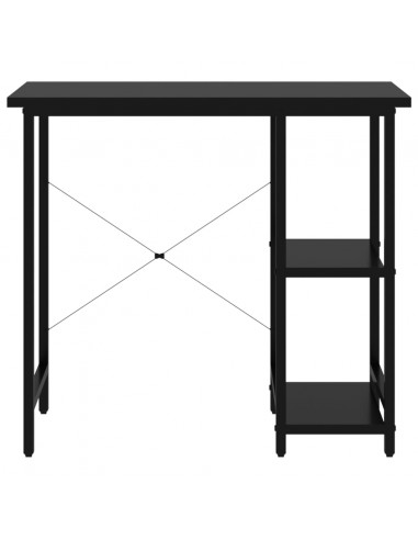 Scrivania per Computer Nera 80x40x72 cm in MDF e Metallo