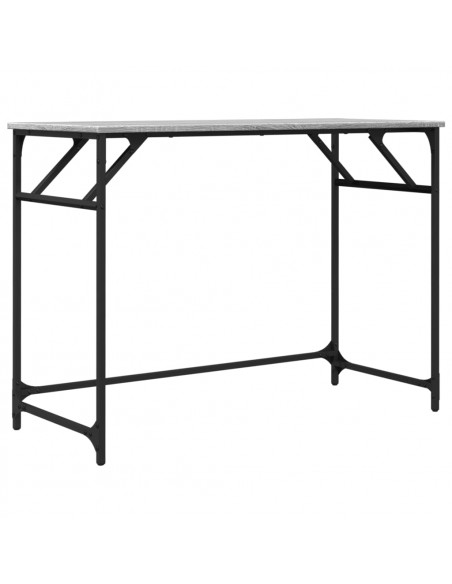 Scrivania Grigio Sonoma 100x45x76cm Legno e Acciaio a Polvere