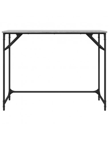 Scrivania Grigio Sonoma 100x45x76cm Legno e Acciaio a Polvere