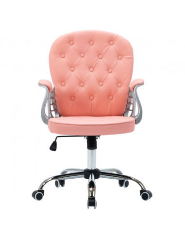 Sedia da Ufficio Girevole Rosa in Similpelle