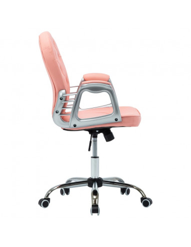 Sedia da Ufficio Girevole Rosa in Similpelle