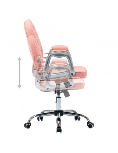 Sedia da Ufficio Girevole Rosa in Similpelle