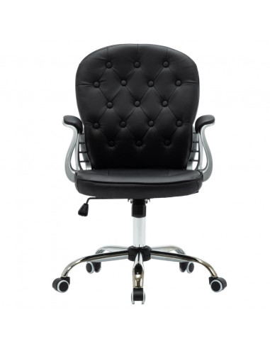 Sedia da Ufficio Girevole Nera in Similpelle