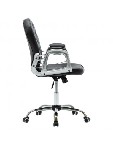Sedia da Ufficio Girevole Nera in Similpelle