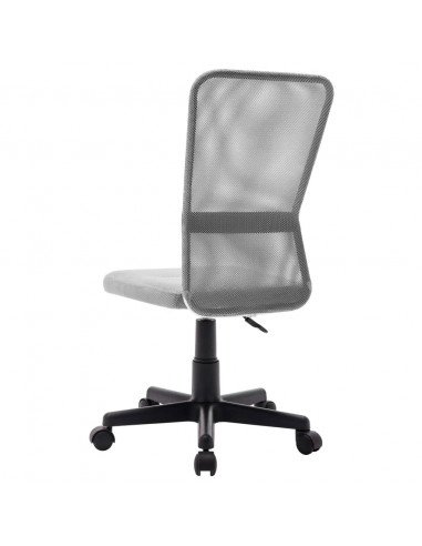 Sedia da Ufficio Grigia 44x52x100 cm in Tessuto a Rete
